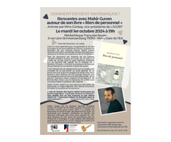 Rencontre avec Mahir Güven à la Médiathèque Françoise Sagan